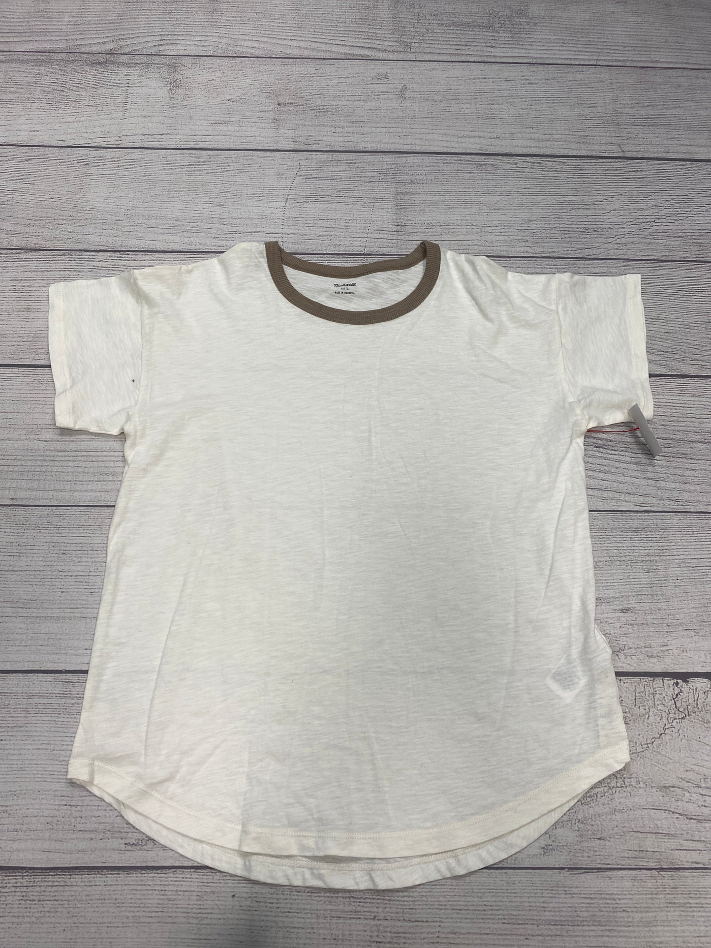 Top Short Sleeve Basic By Madewell In White, Size: L