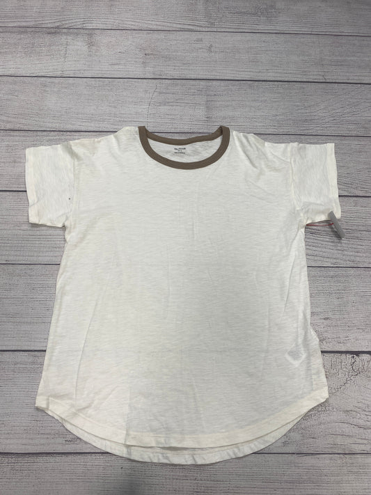 Top Short Sleeve Basic By Madewell In White, Size: L