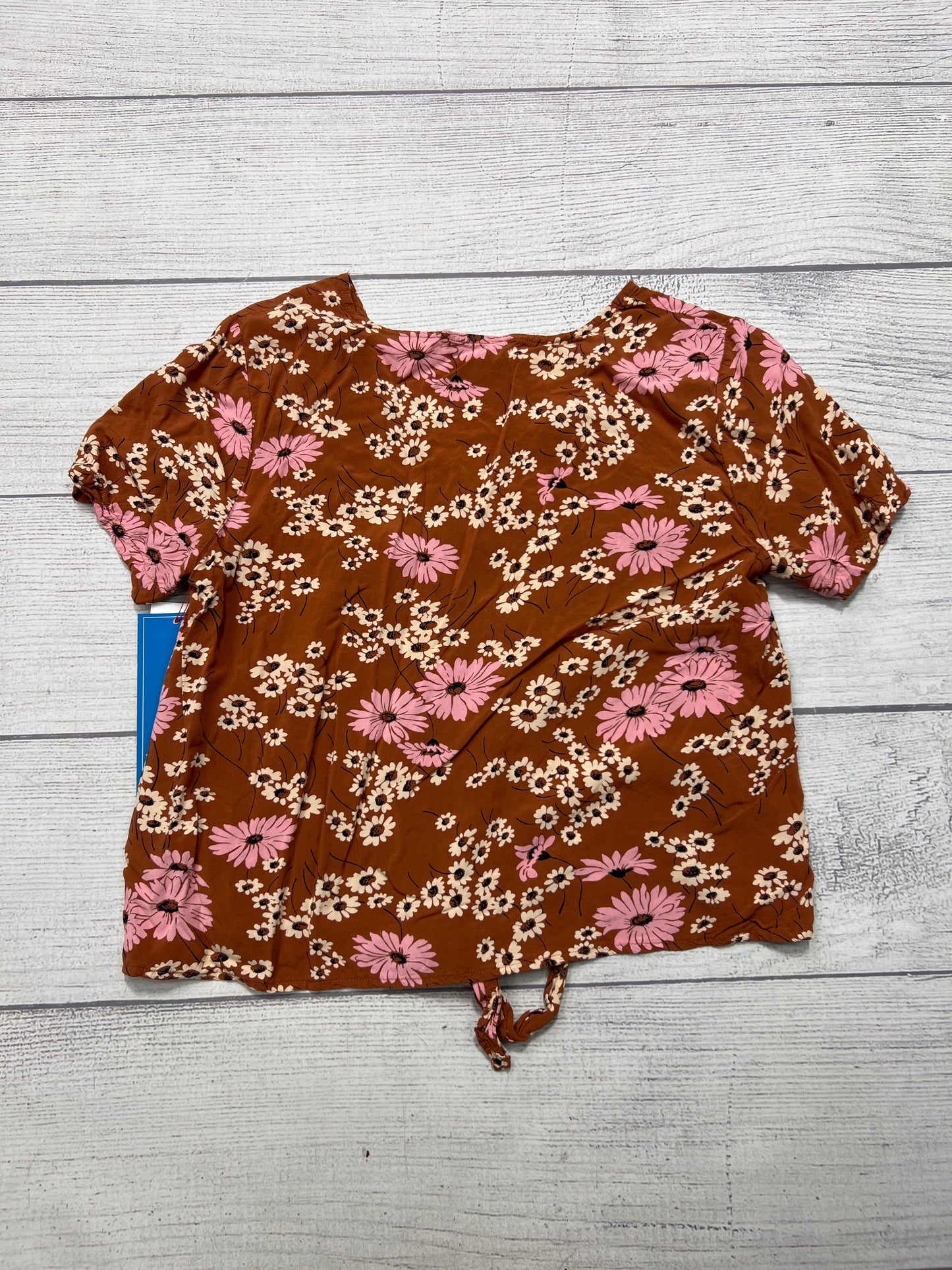 Top Short Sleeve By Madewell In Brown, Size: S