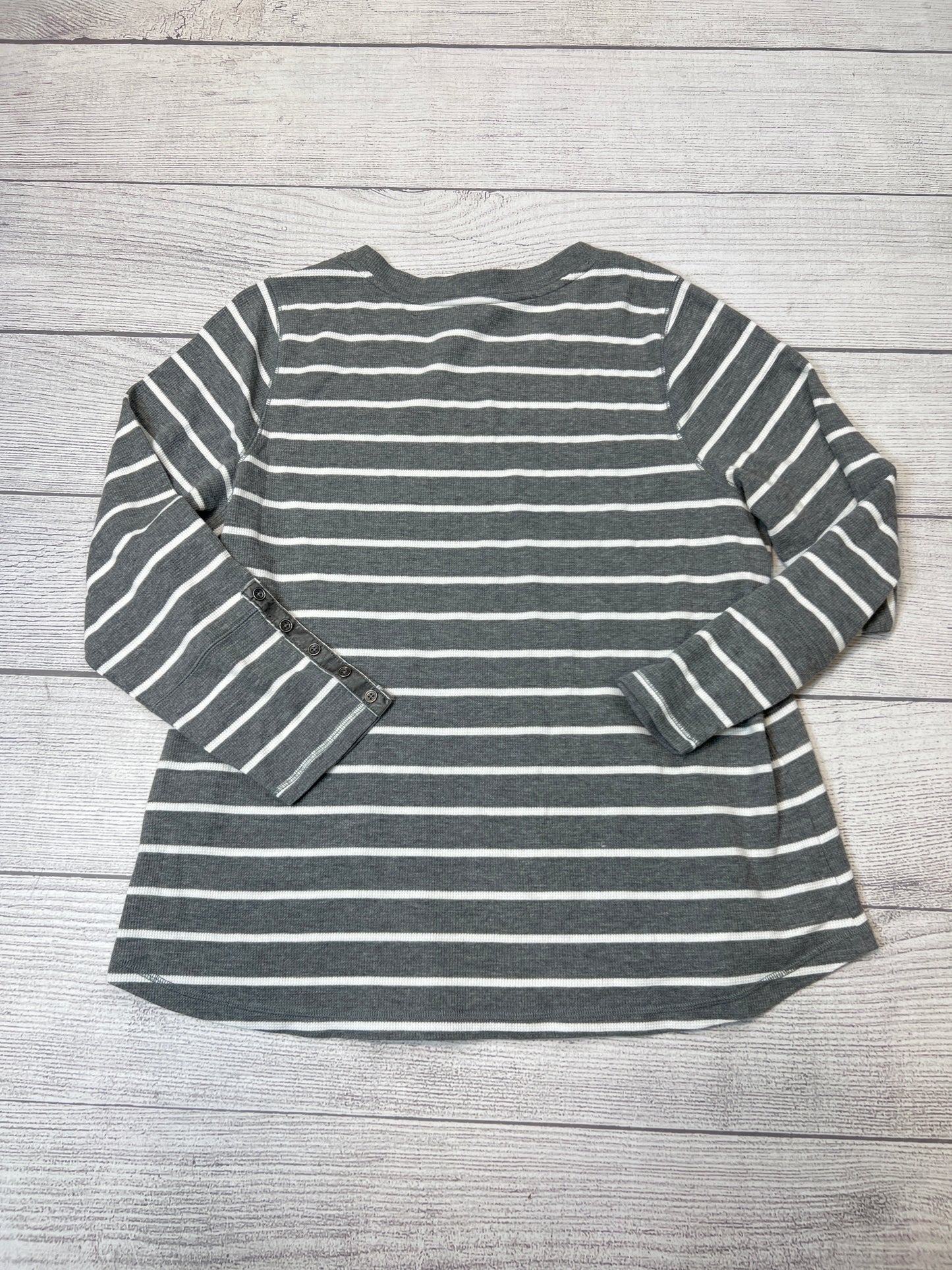 Top Long Sleeve By Cj Banks In Striped Pattern, Size: 1x