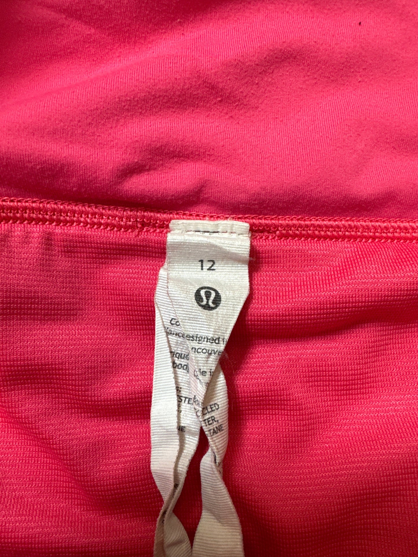 Athletic Shorts By Lululemon In Pink, Size: 12