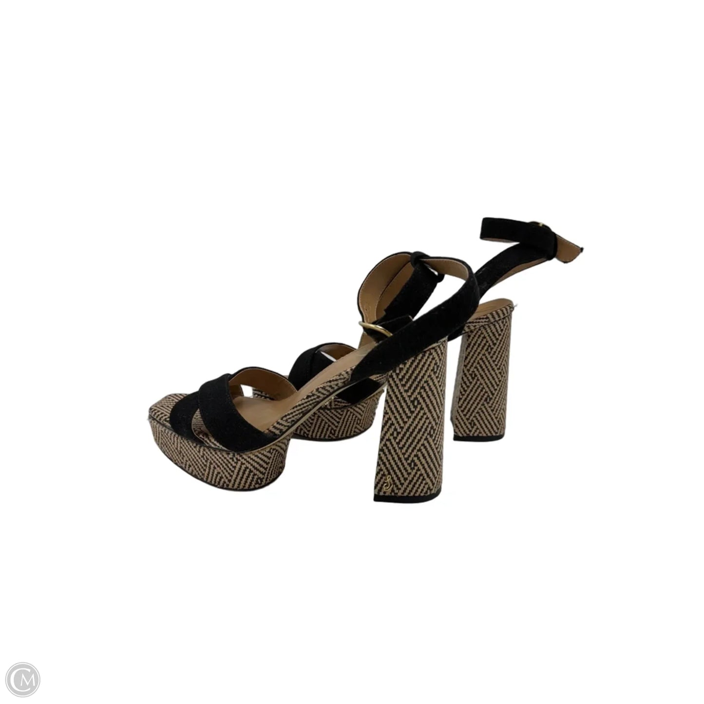 Shoes Heels Wedge By Sam Edelman In Black & Tan, Size: 8.5