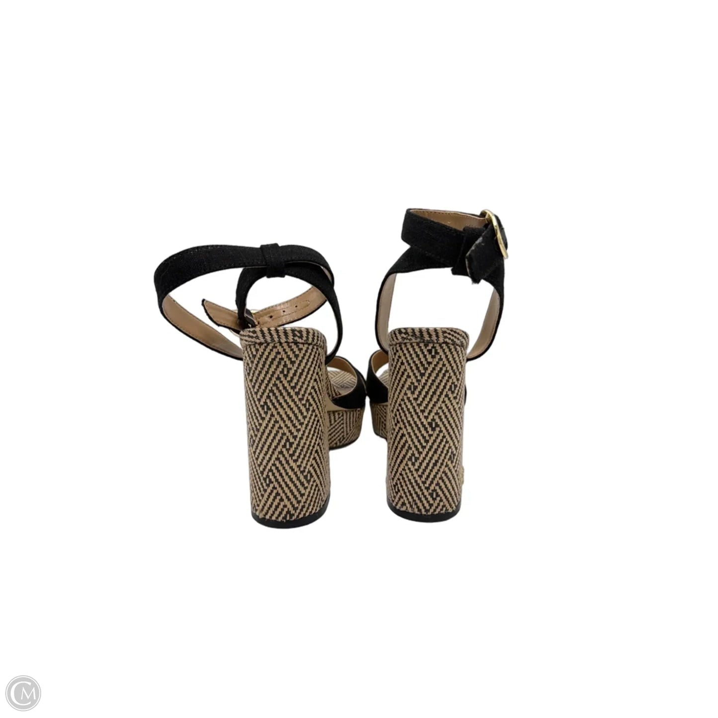 Shoes Heels Wedge By Sam Edelman In Black & Tan, Size: 8.5