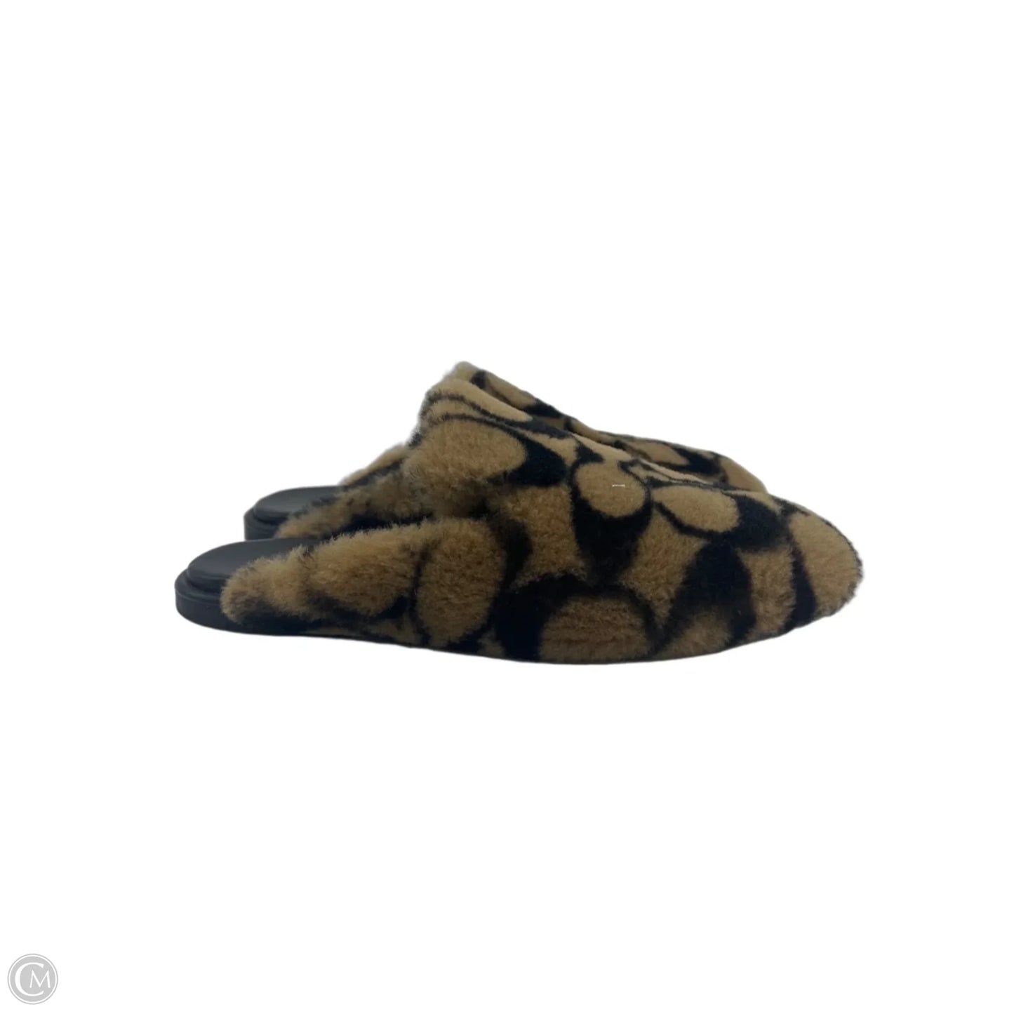 Slippers Designer By Coach In Brown, Size: 8