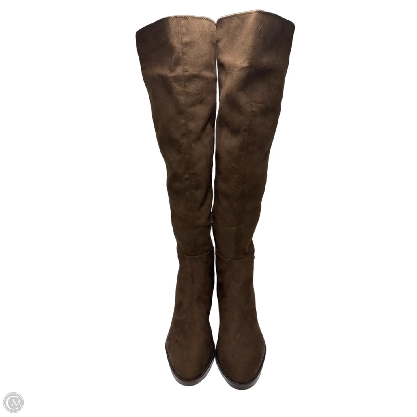 Boots Knee Flats By Calvin Klein In Brown, Size: 8.5