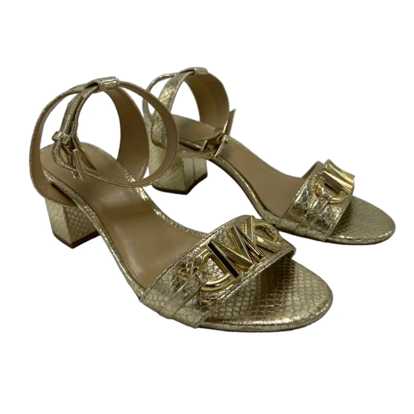 Shoes Designer By Michael Kors In Gold, Size: 8
