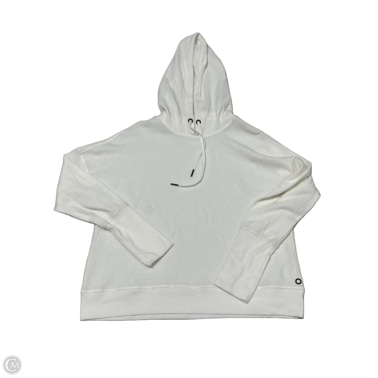 Athletic Sweatshirt Hoodie By Calvin Klein Performance In White, Size: L