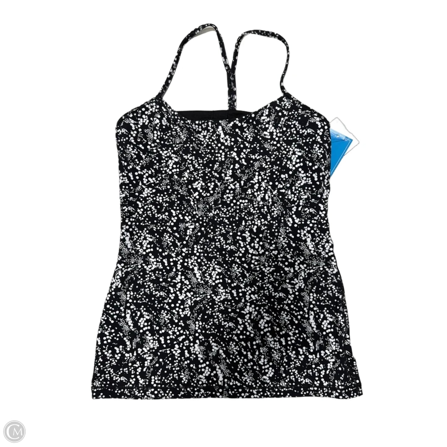 Athletic Tank Top By Lululemon In Black & White, Size: 8