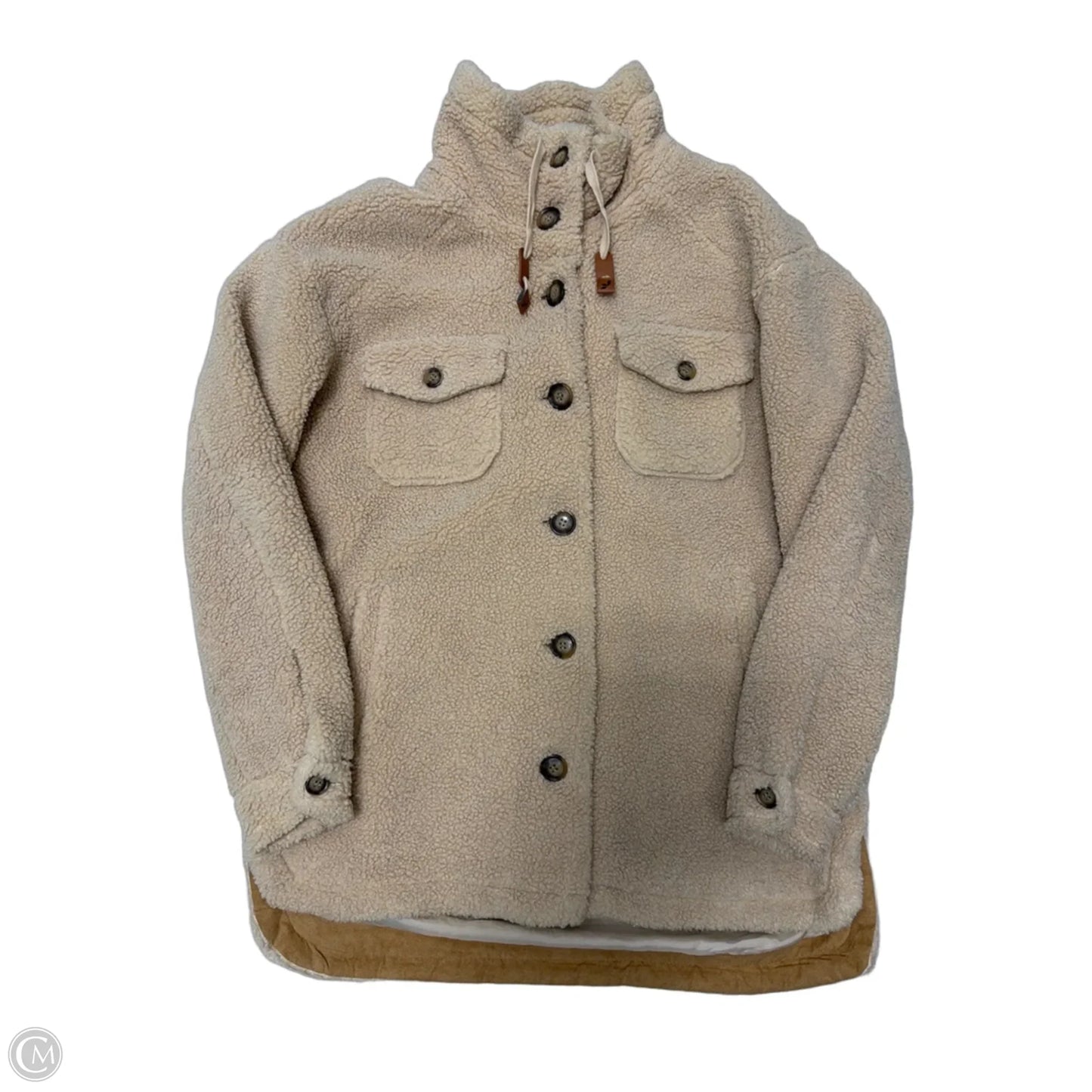 Coat / Shacket Sherpa By Koolaburra By UGG In Tan, Size: S