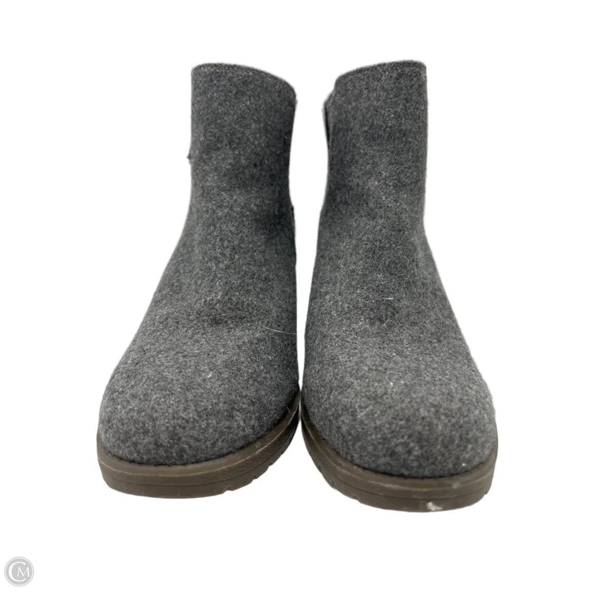 Boots Ankle Heels By Dr Scholls In Grey, Size: 9.5