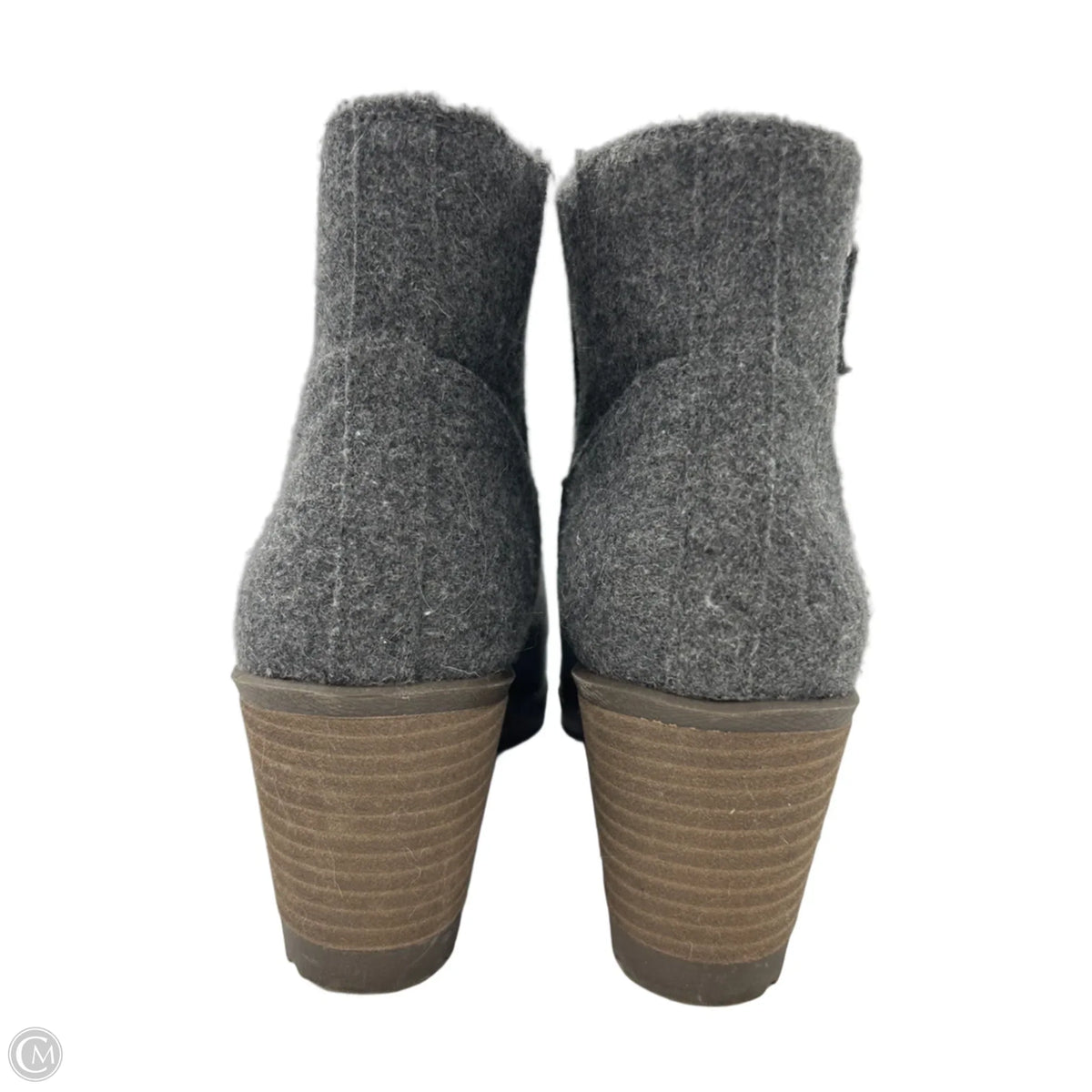Boots Ankle Heels By Dr Scholls In Grey, Size: 9.5