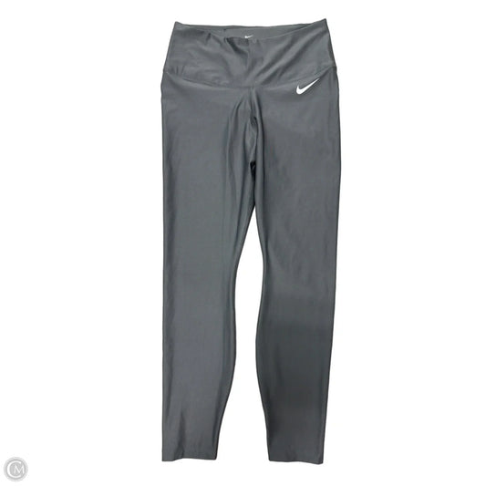 Athletic Leggings By Nike Apparel In Grey, Size: L