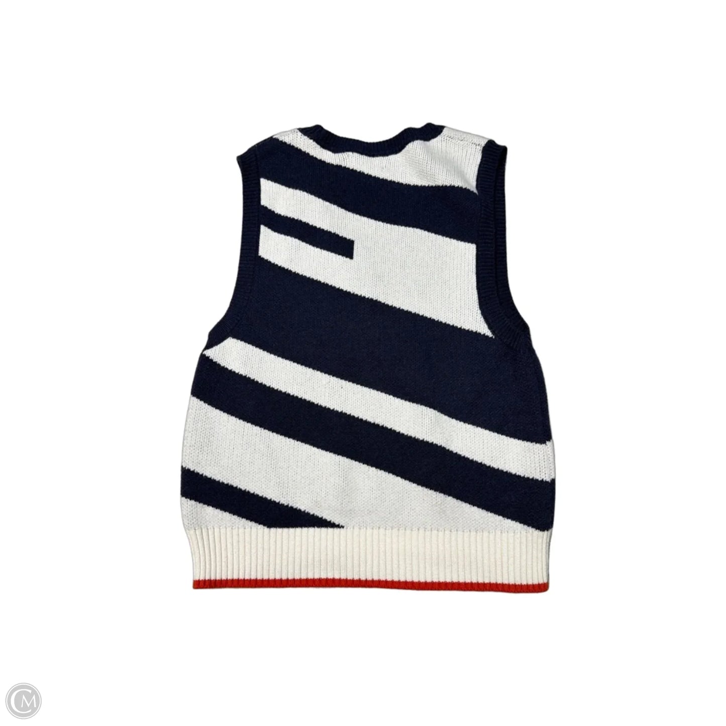 Sweater Short Sleeve By Maeve In Striped Pattern, Size: M