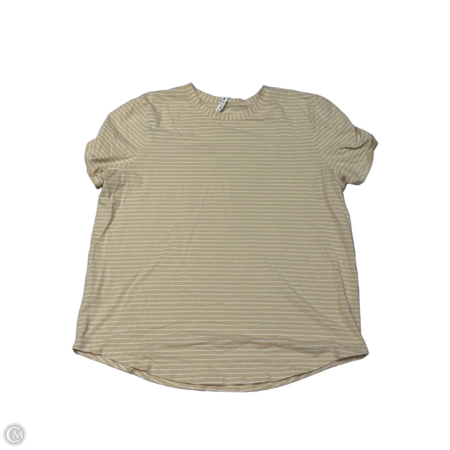 Top Short Sleeve By Lululemon In Striped Pattern, Size: 12