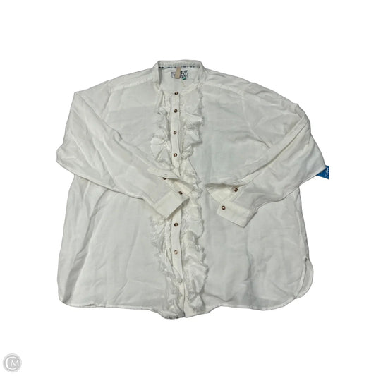 Top Long Sleeve By Pilcro In White, Size: 1x