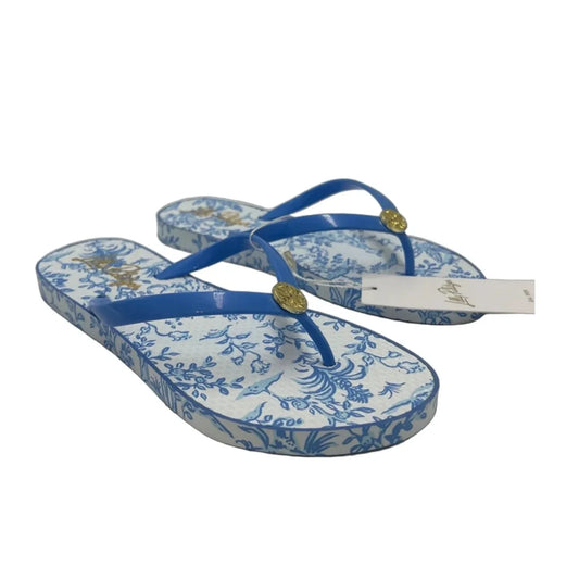 New! Sandals Designer By Lilly Pulitzer In Blue, Size: 7