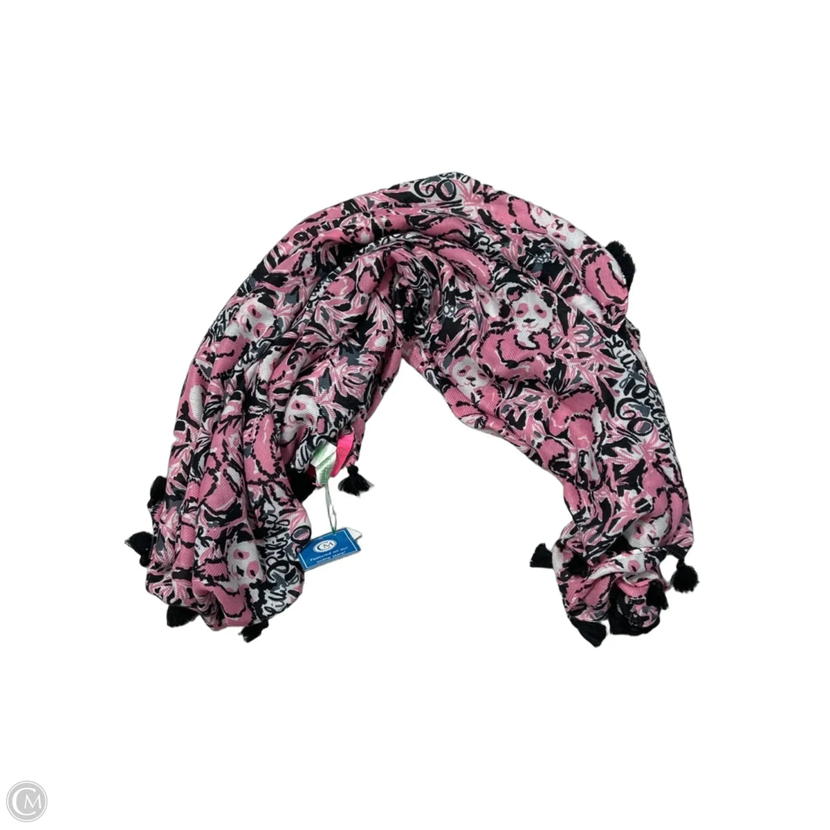 New! Lilly Pulitzer Designer Scarf in Black & Pink