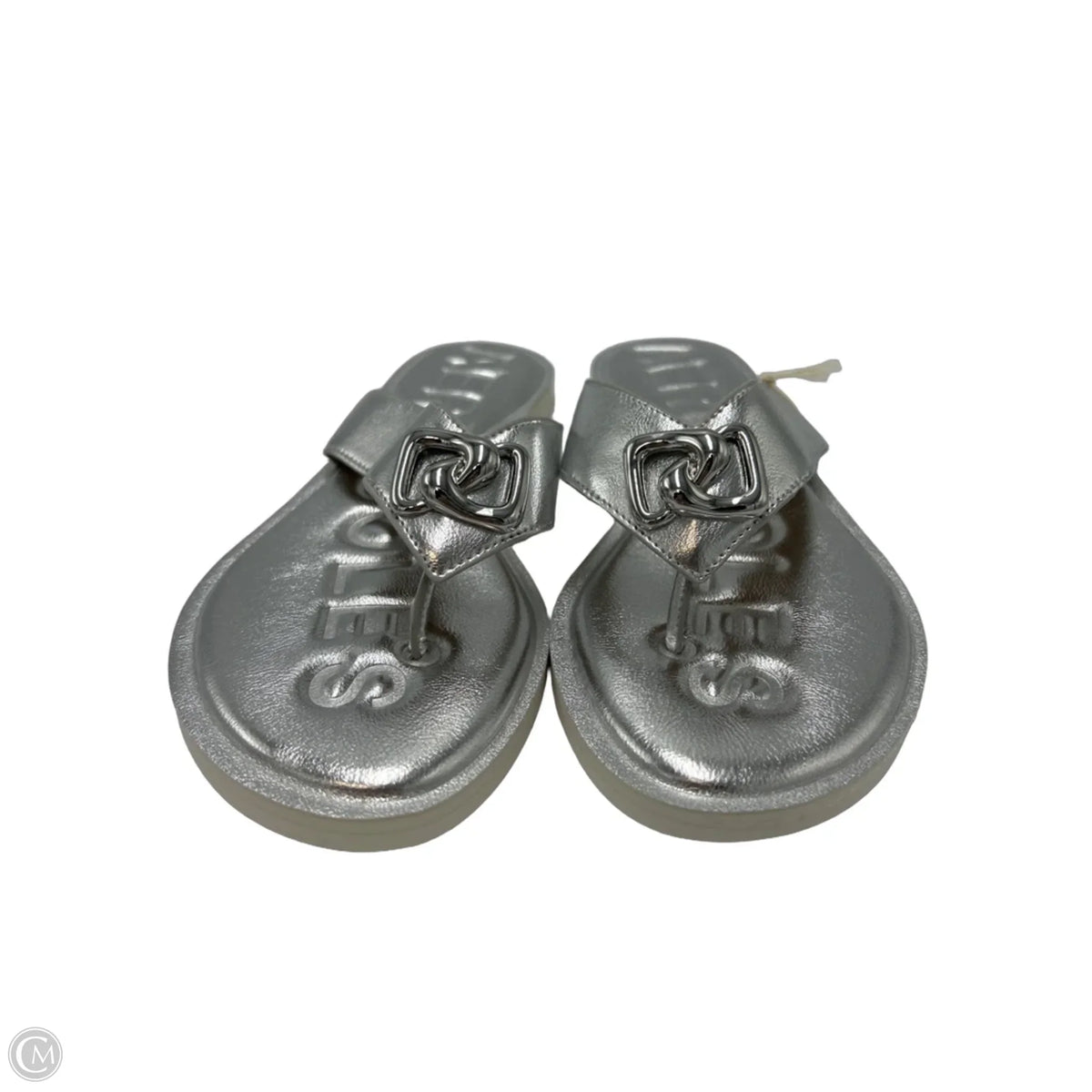 New! Aerosoles Flip-Flop Sandals in Silver, Size 8.5