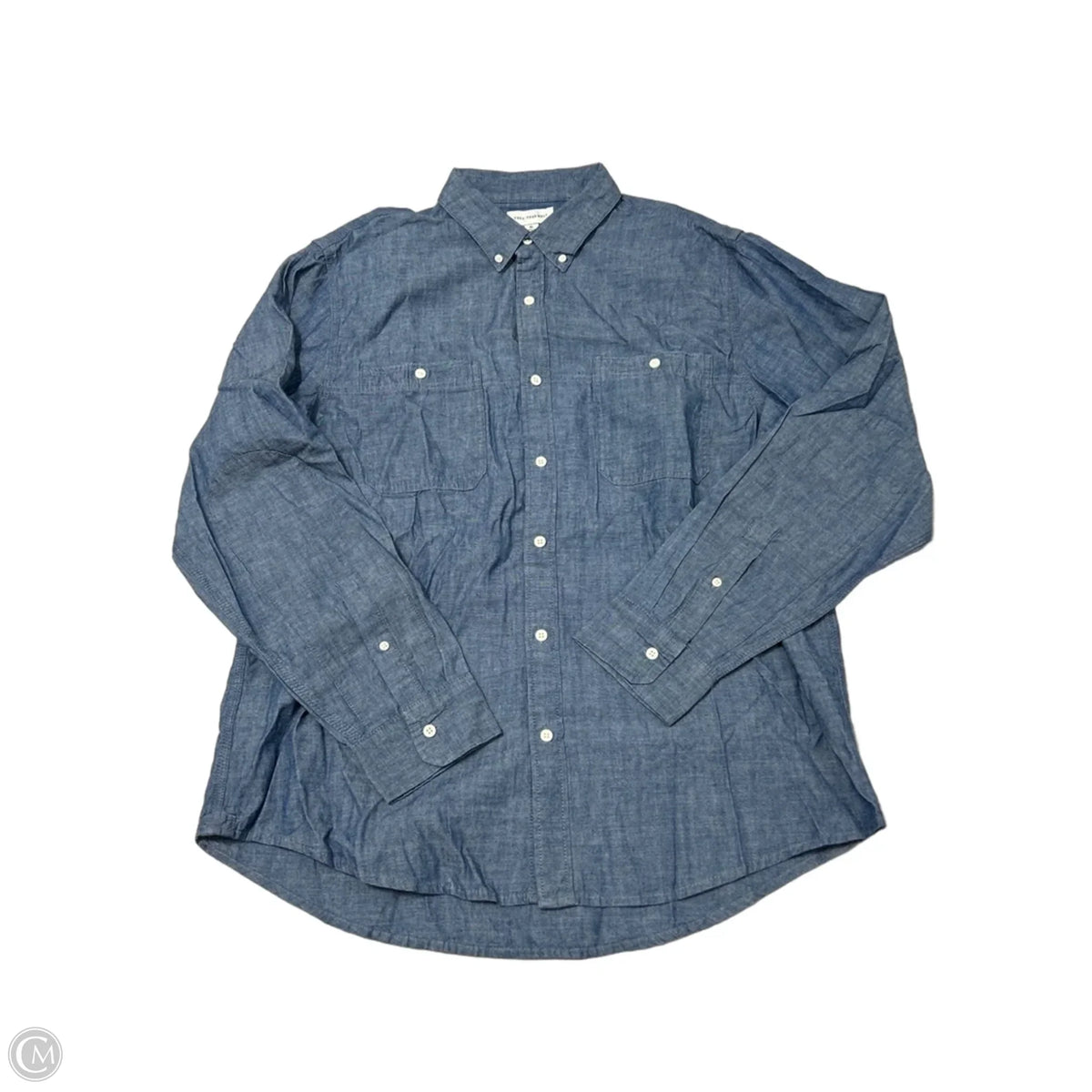 Free Assembly Long-Sleeve Top in Blue, Size XL