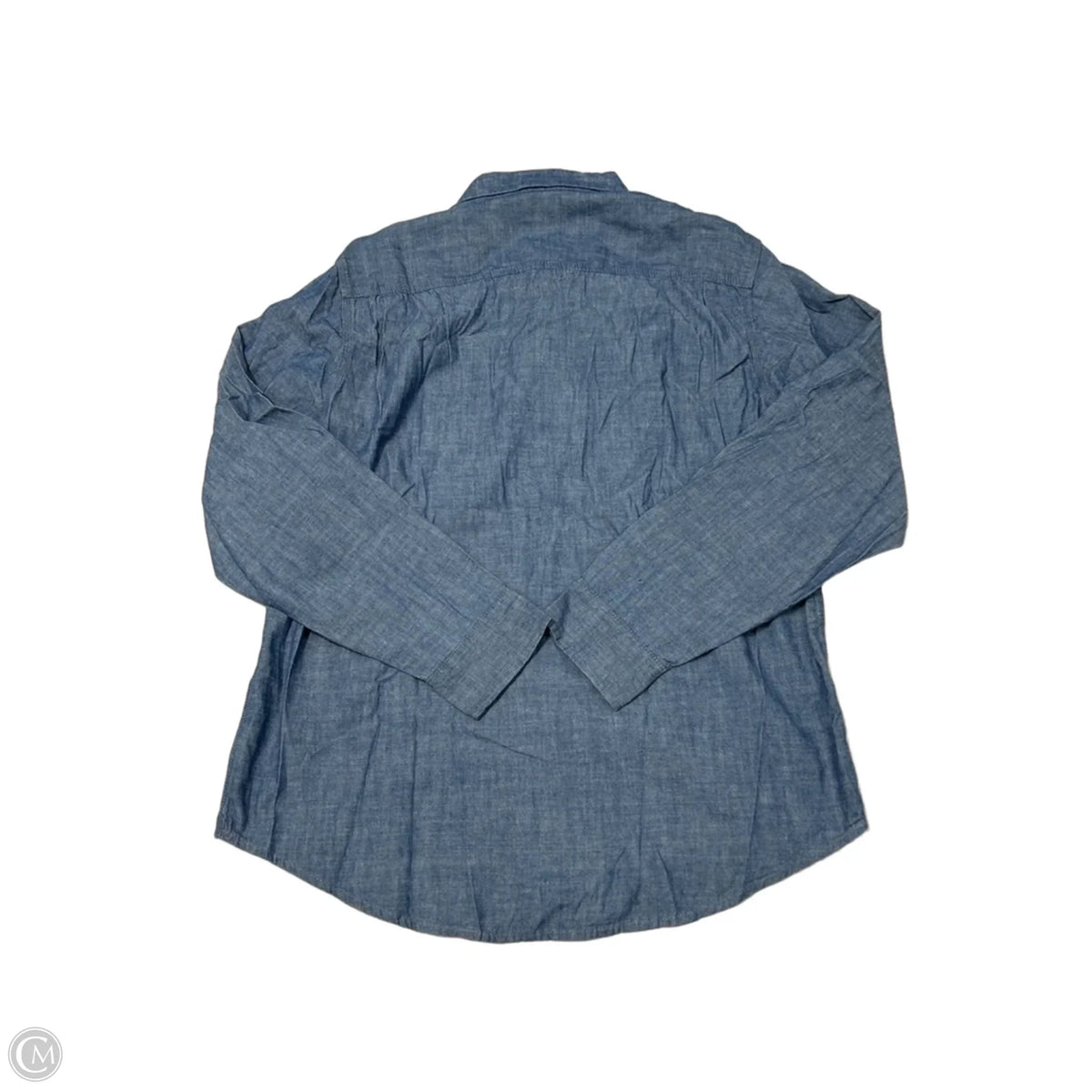 Free Assembly Long-Sleeve Top in Blue, Size XL