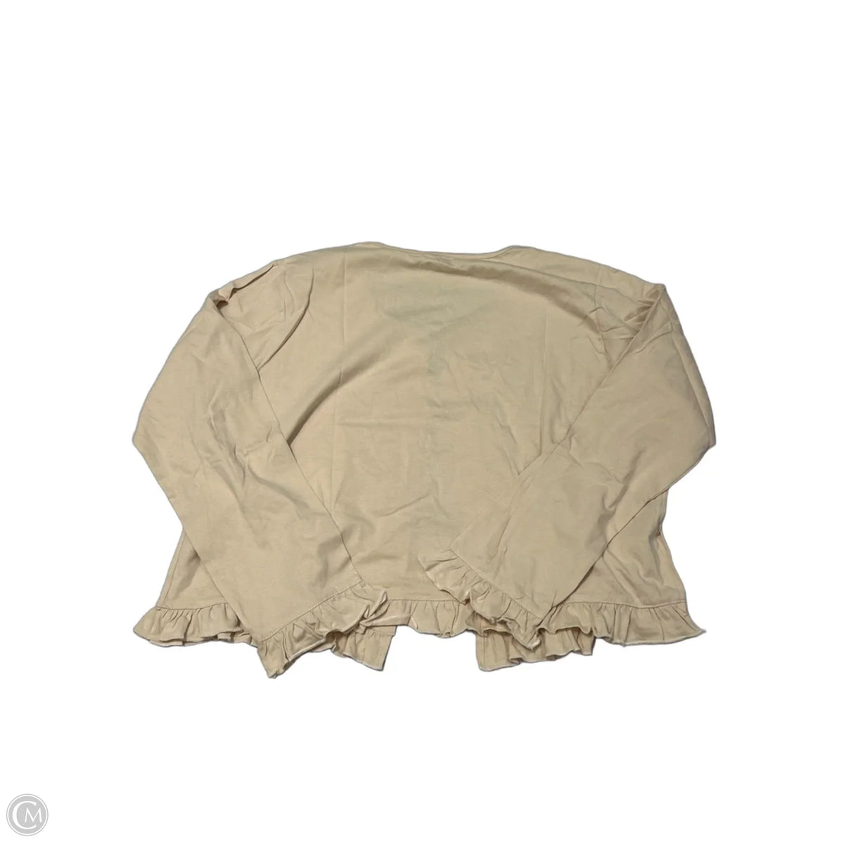 Long-Sleeve Top in Tan, Size 1X