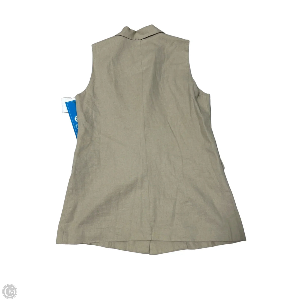 Halston Designer Vest in Tan, Size L