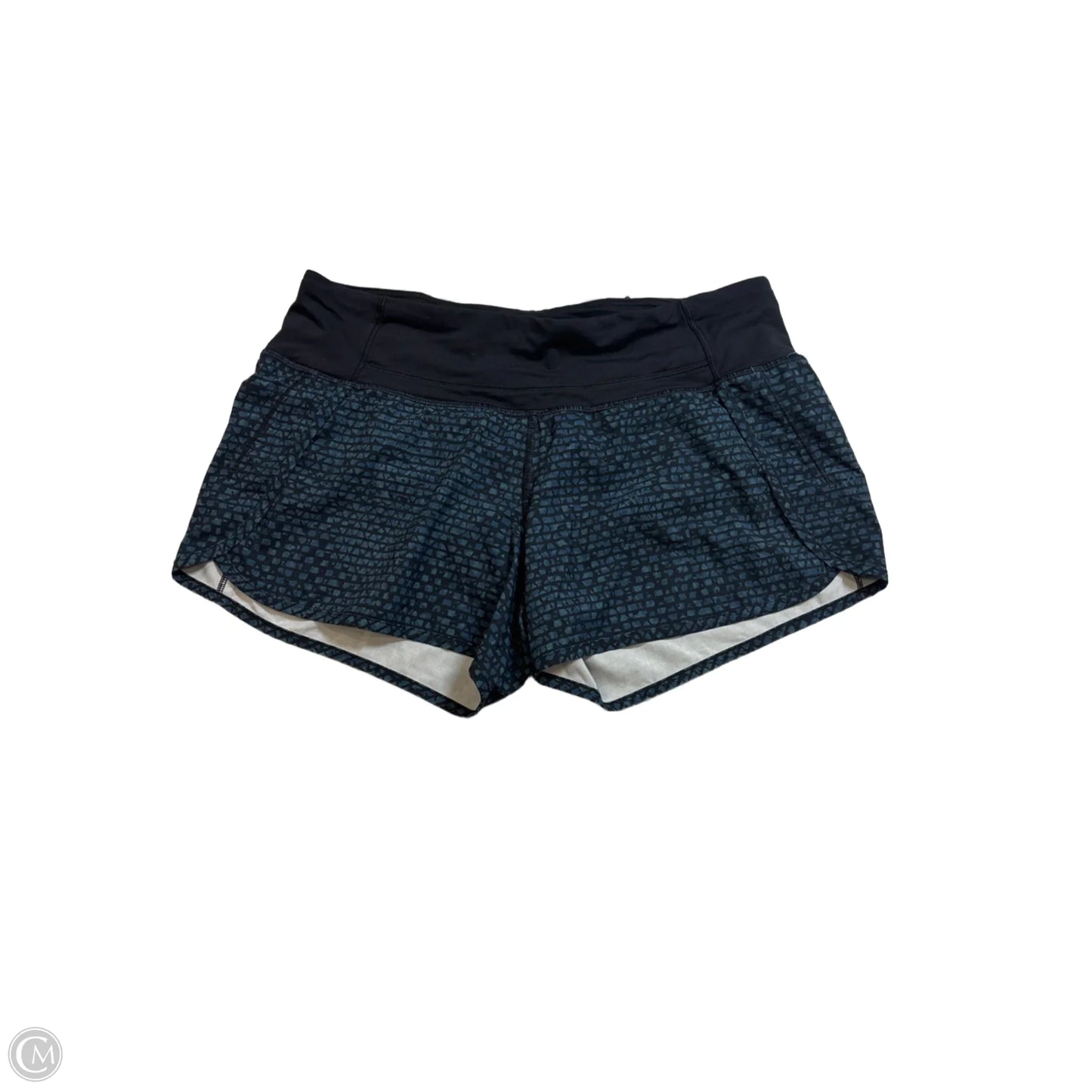 Athletic Shorts By Lululemon In Blue & Brown, Size: 6