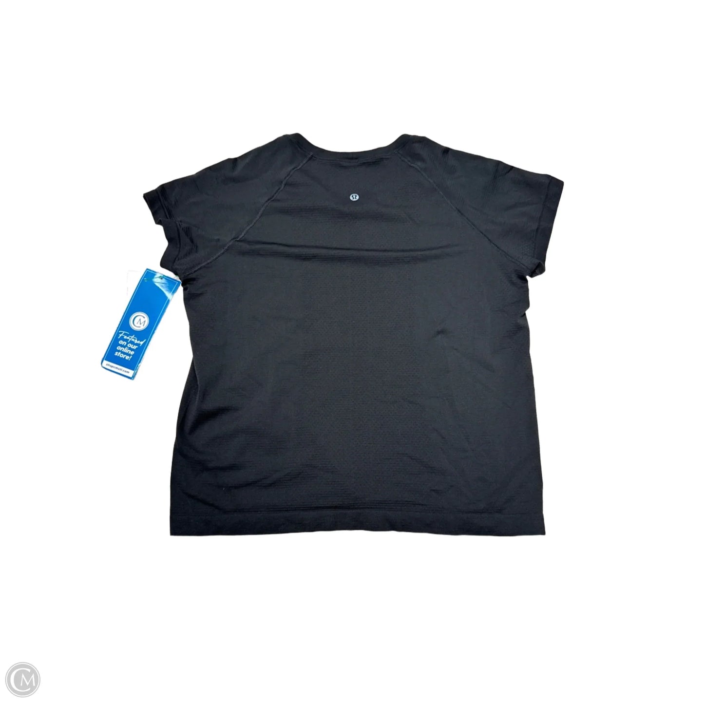 Athletic Top Short Sleeve By Lululemon In Black, Size: L