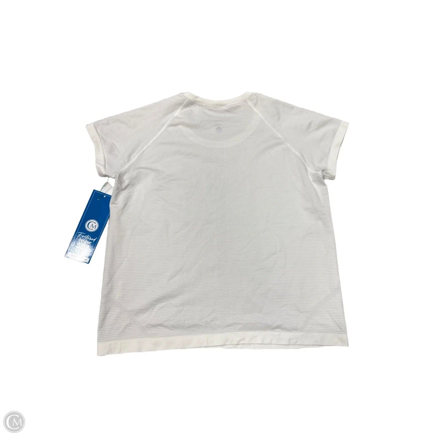 Athletic Top Short Sleeve By Lululemon In White, Size: L