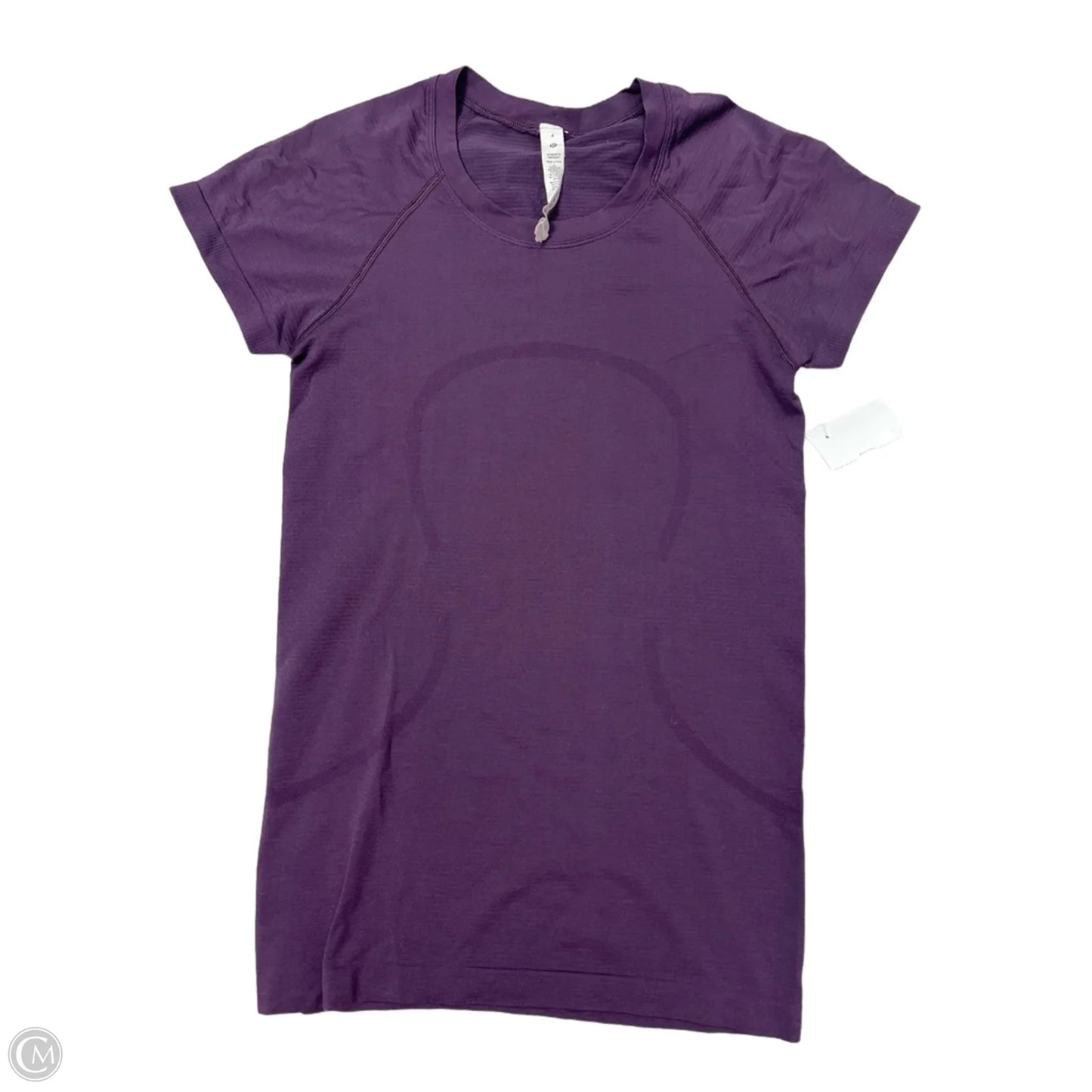 Athletic Top Short Sleeve By Lululemon In Purple, Size: 4