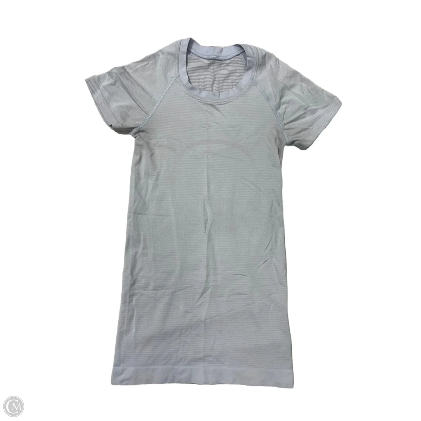 Athletic Top Short Sleeve By Lululemon In White, Size: 0