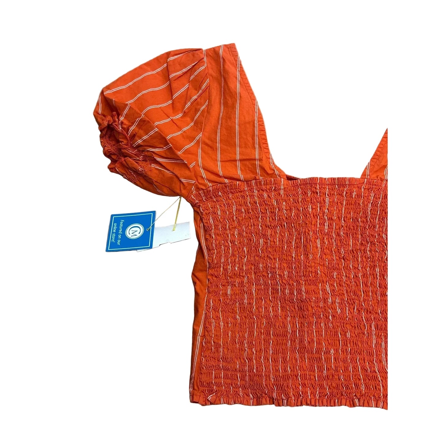 Top Short Sleeve By Free People In Orange, Size: Xs