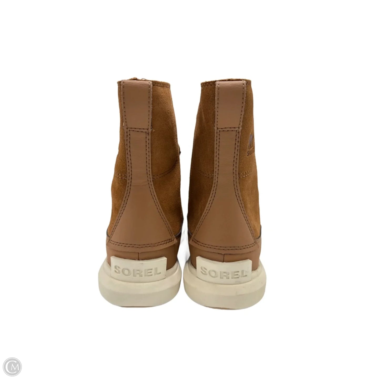 Like New! Boots Ankle Flats By Sorel In Tan, Size: 6