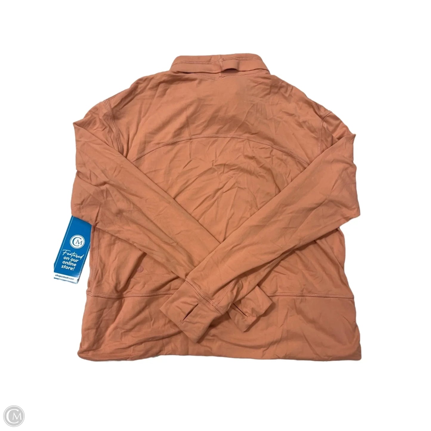 Athletic Top Long Sleeve Collar By Lululemon In Pink, Size: 8