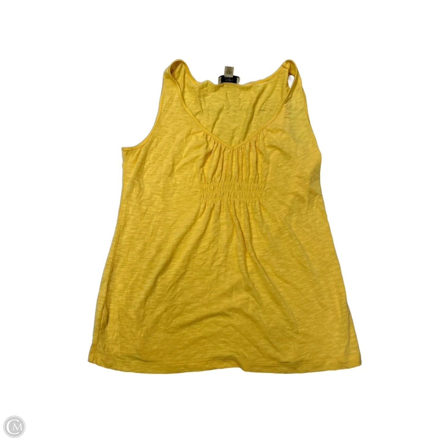 Top Sleeveless By Loft In Yellow, Size: L