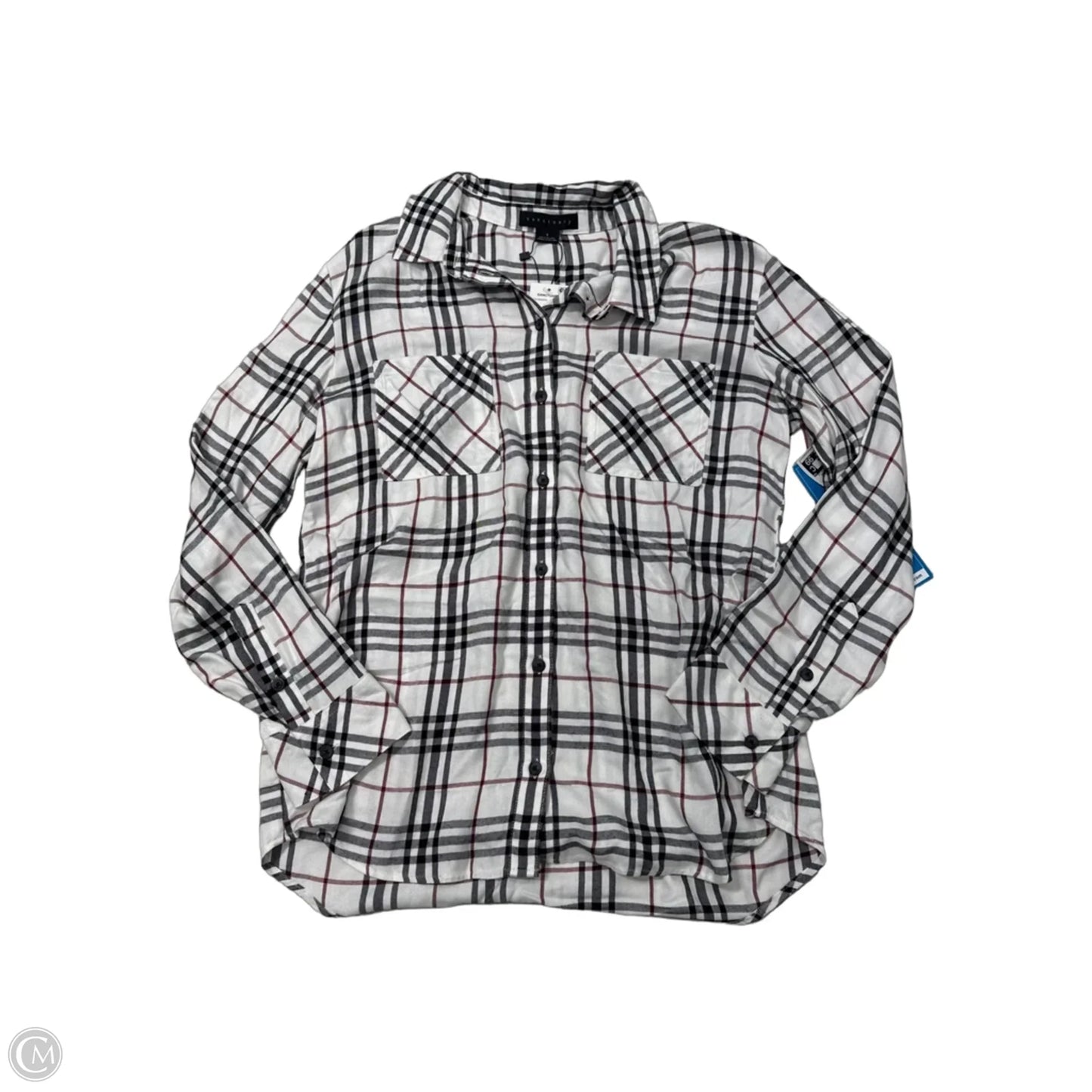 New! Top Long Sleeve By Sanctuary In Plaid Pattern, Size: S