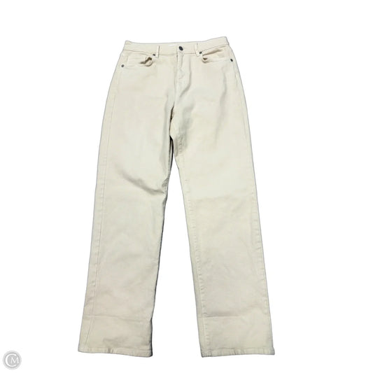 Jeans Straight By Loft In Cream, Size: 8