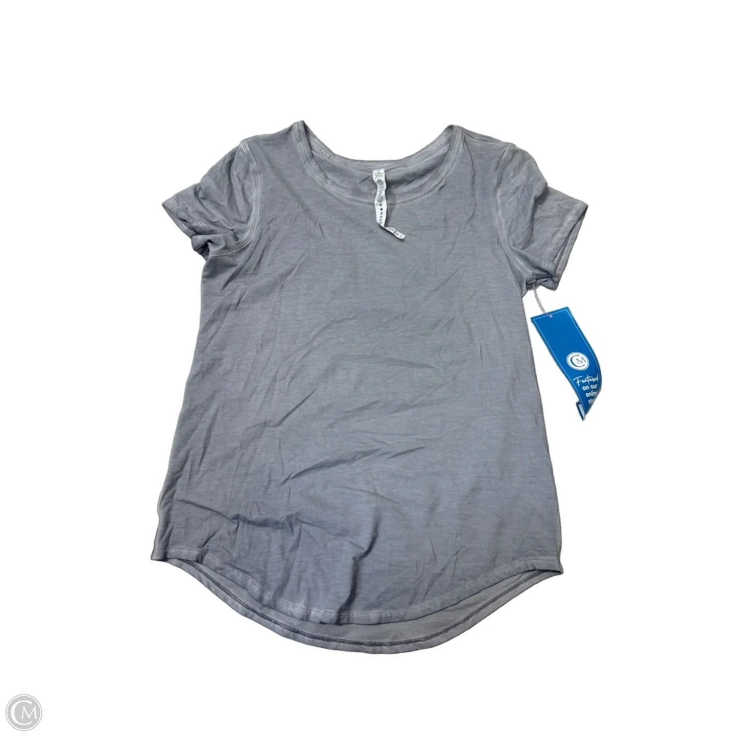 Athletic Top Short Sleeve By Lululemon In Grey, Size: 6