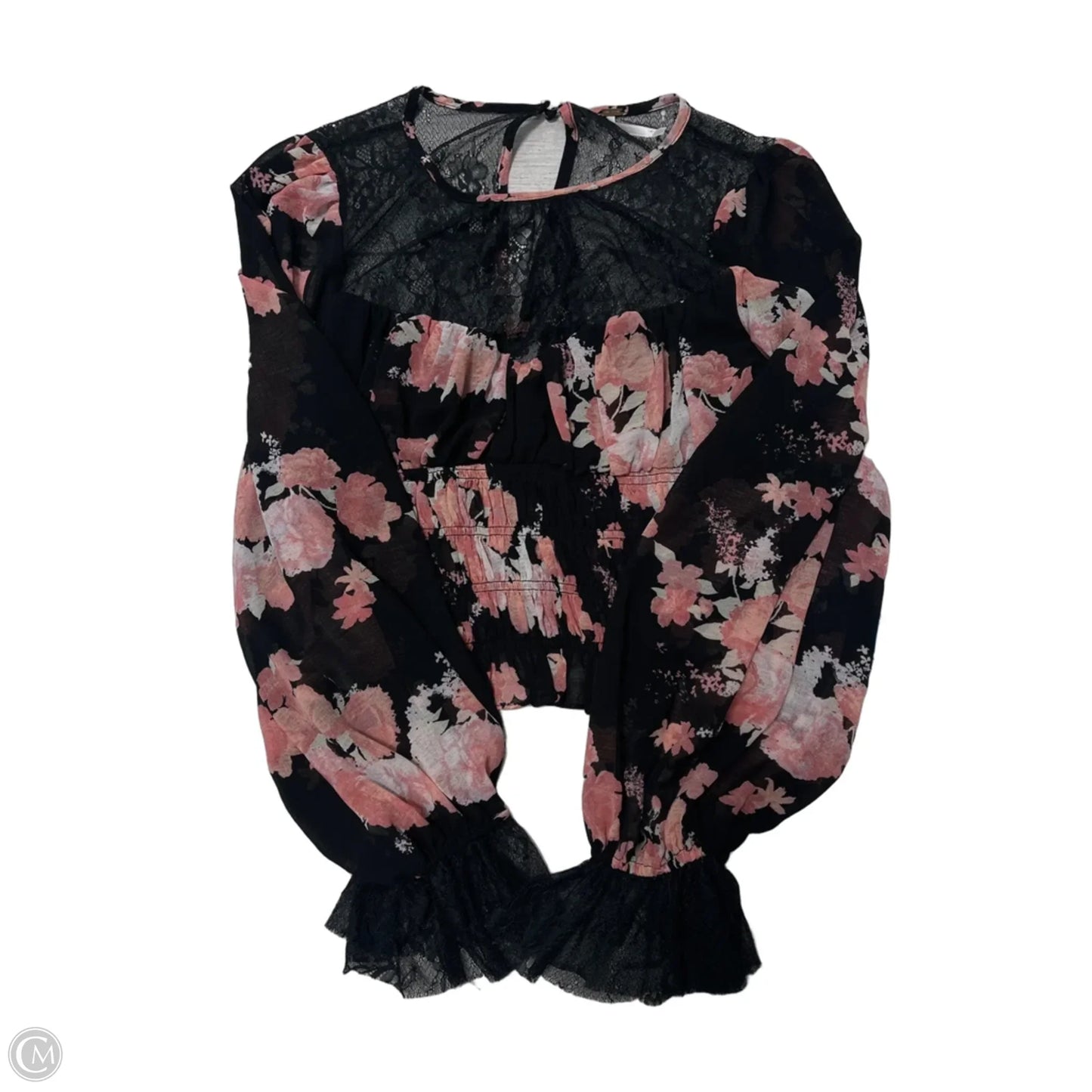 Top Long Sleeve By Free People In Floral Print, Size: L