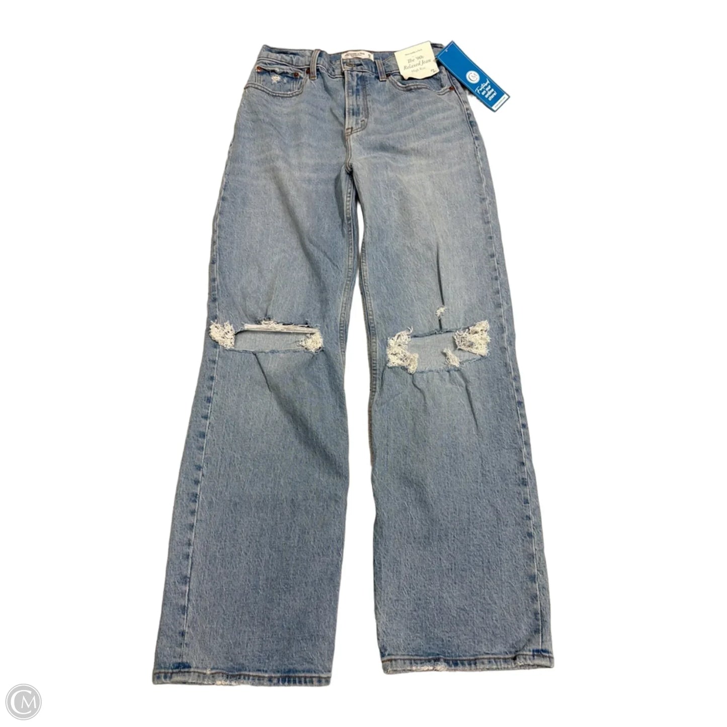 New! Jeans Straight By Abercrombie And Fitch In Blue Denim, Size: 8