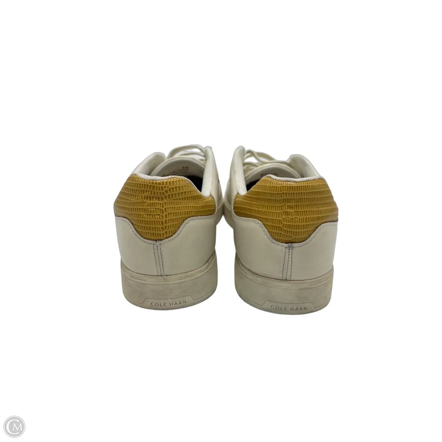 Shoes Designer By Cole-Haan In White & Yellow, Size: 8