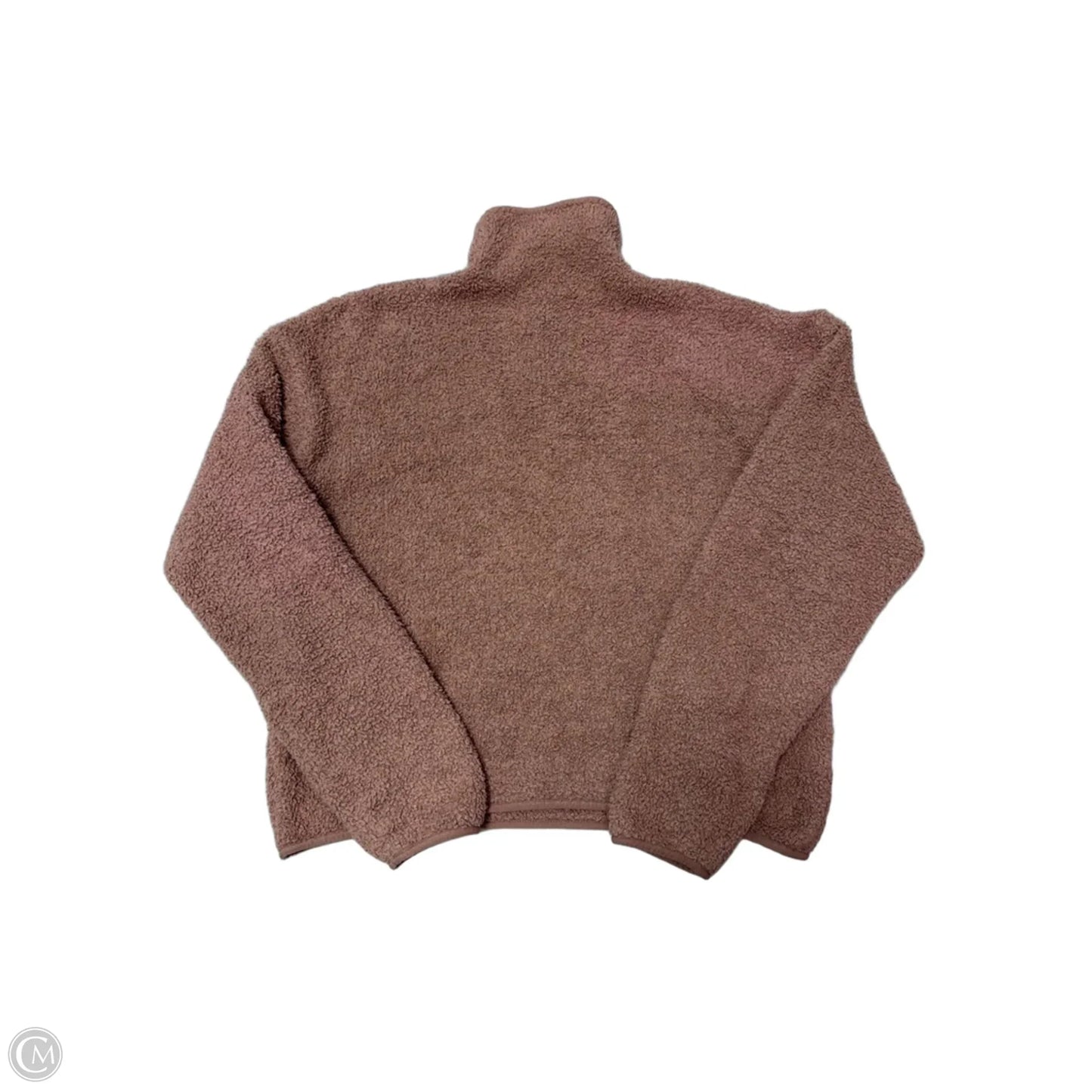 Jacket 1/4 Zip Pullover Faux Fur & Sherpa By Skims In Tan, Size: Xl