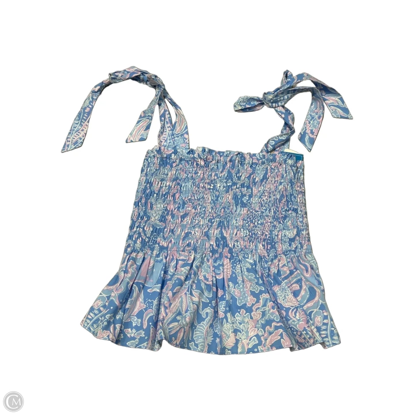 Top Sleeveless Designer By Lilly Pulitzer In Blue, Size: L