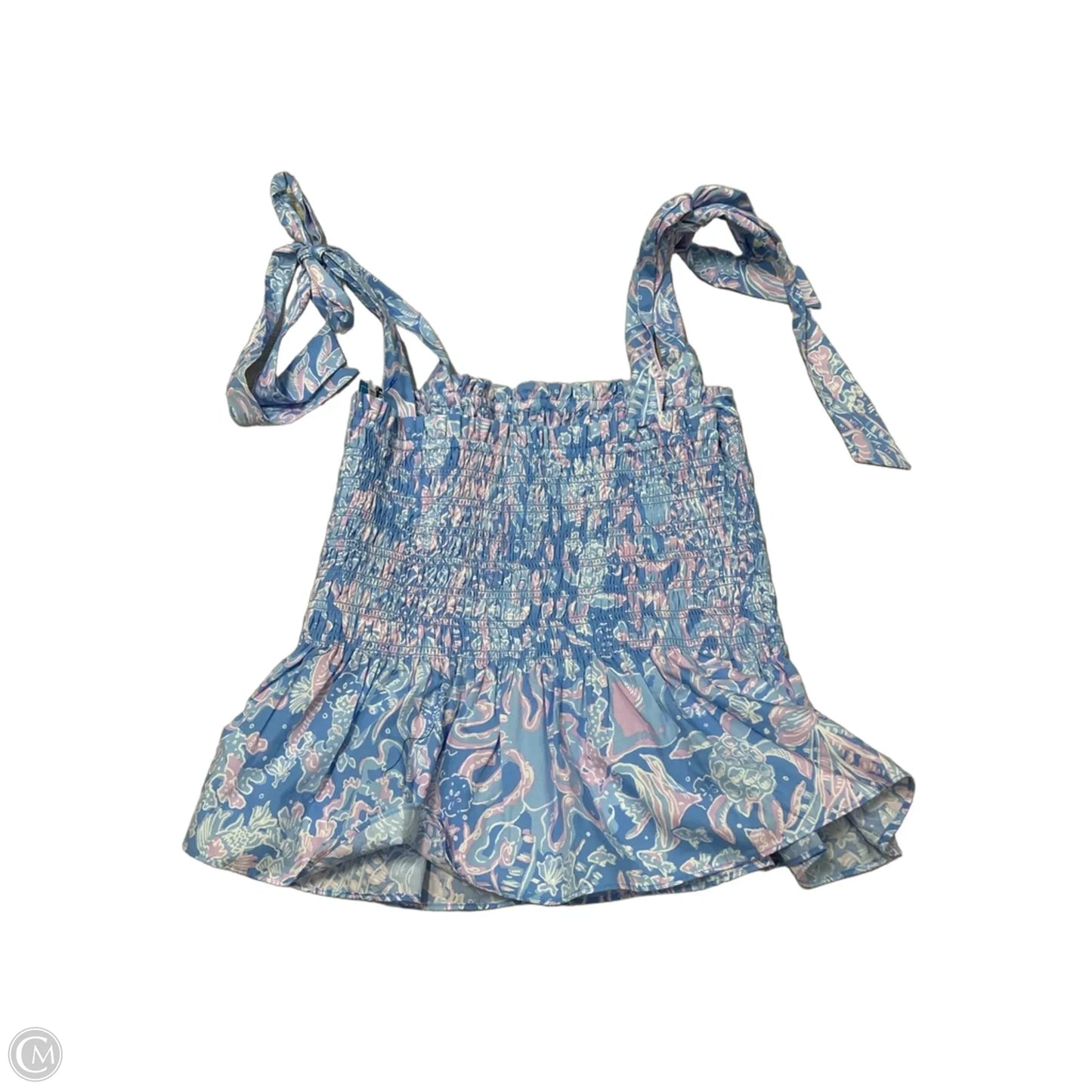 Top Sleeveless Designer By Lilly Pulitzer In Blue, Size: L