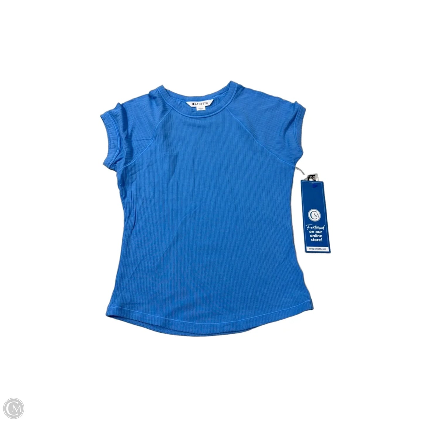 Athletic Top Short Sleeve By Athleta In Blue, Size: S