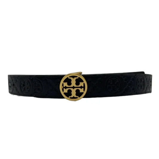 Tory Burch Miller Debossed Designer Belt , Size: XS