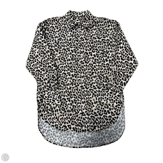 Top Long Sleeve By Maeve In Animal Print, Size: Xxs