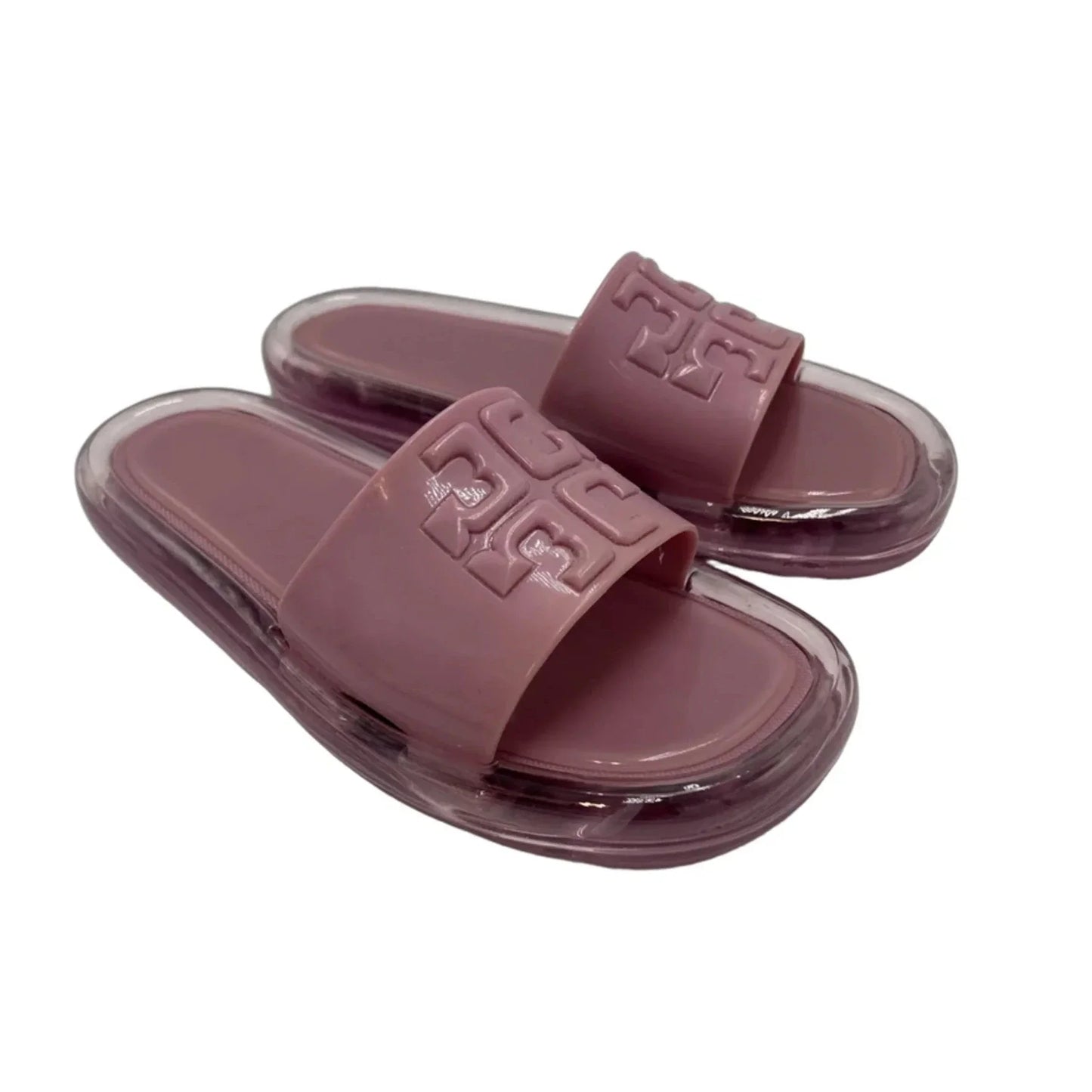 Tory Burch Bubble Slides Designer Sandals In Pink, Size: 7