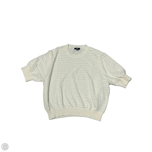 Top Short Sleeve Designer By Frye In Cream, Size: Xl
