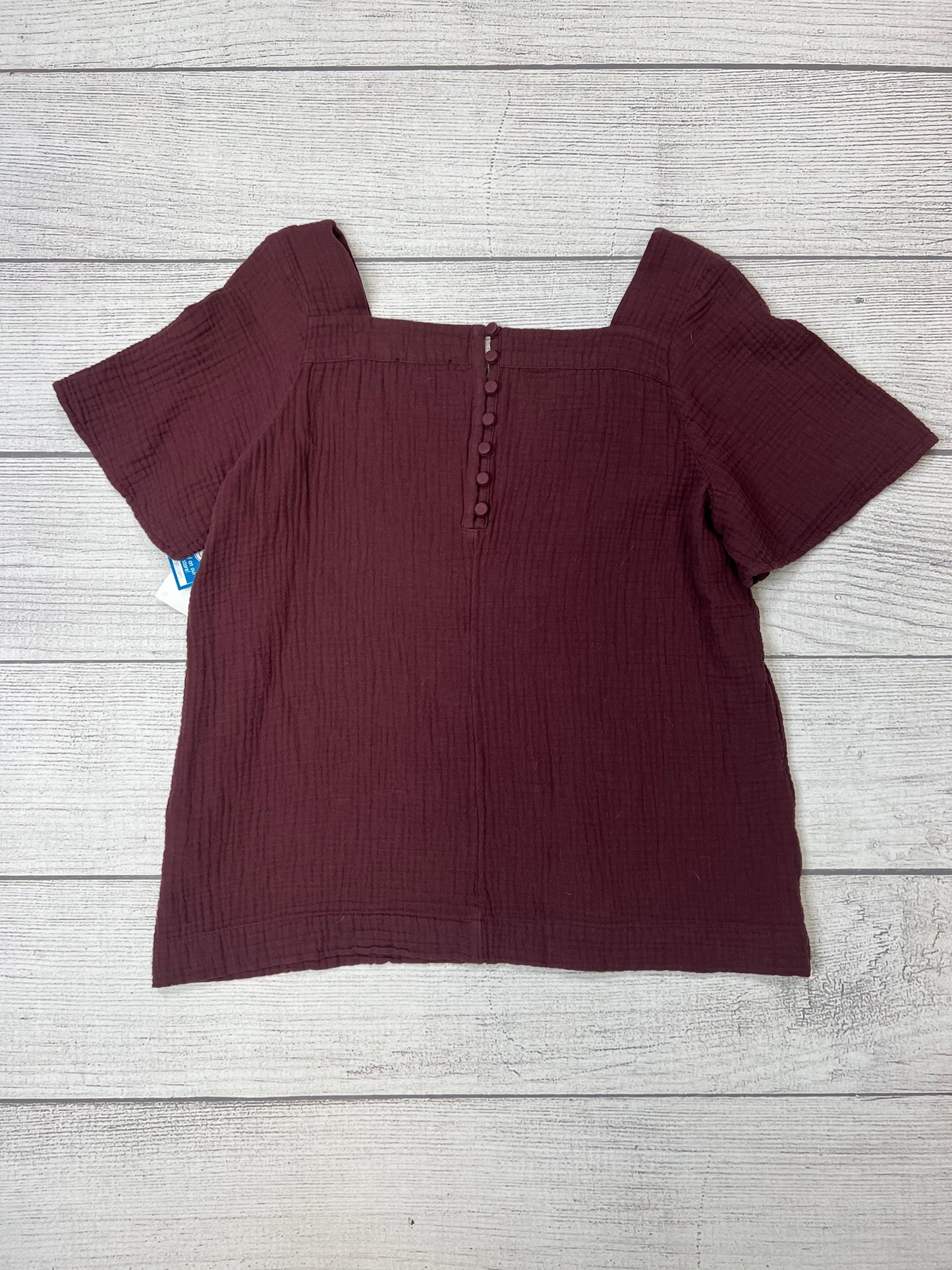 Maroon Top Short Sleeve Madewell, Size S